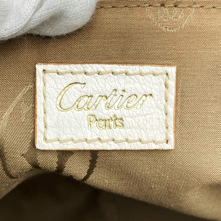 CARTIER カルティエ マルチェロ 2wayトートバッグ ショルダーバッグ レザー ホワイト 白