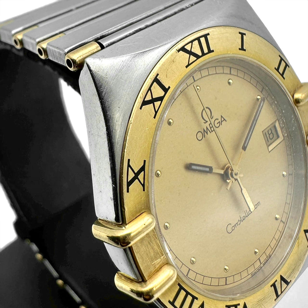 OMEGA オメガ 1210.10 コンステレーション YGベゼル ハーフバー 腕時計 クオーツ ゴールド