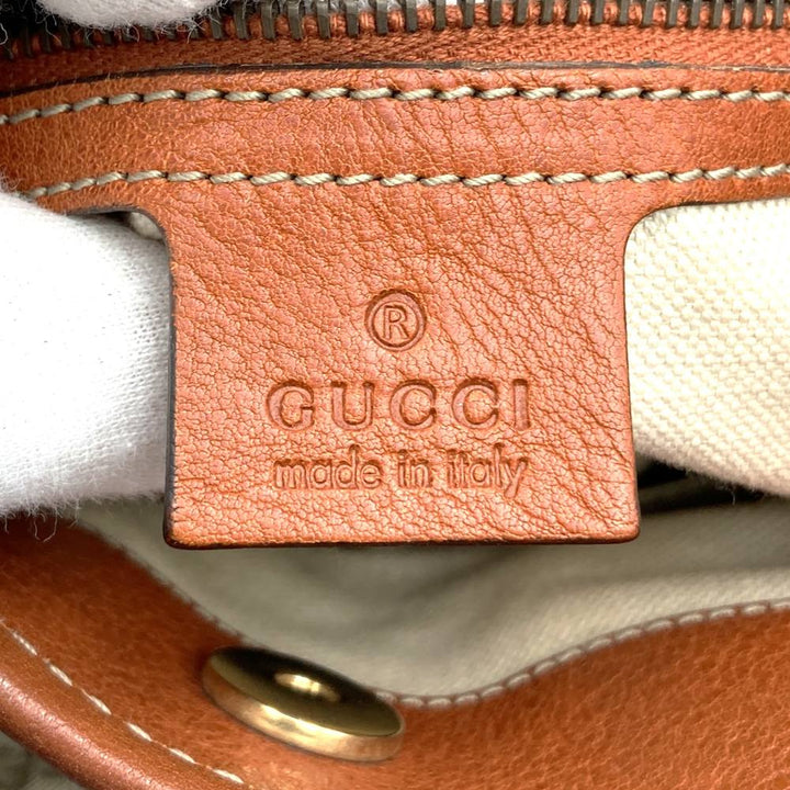 GUCCI グッチ 247183 トートバッグ ハンドバッグ ショルダー GGランニング GGキャンバス レザー ブラウン