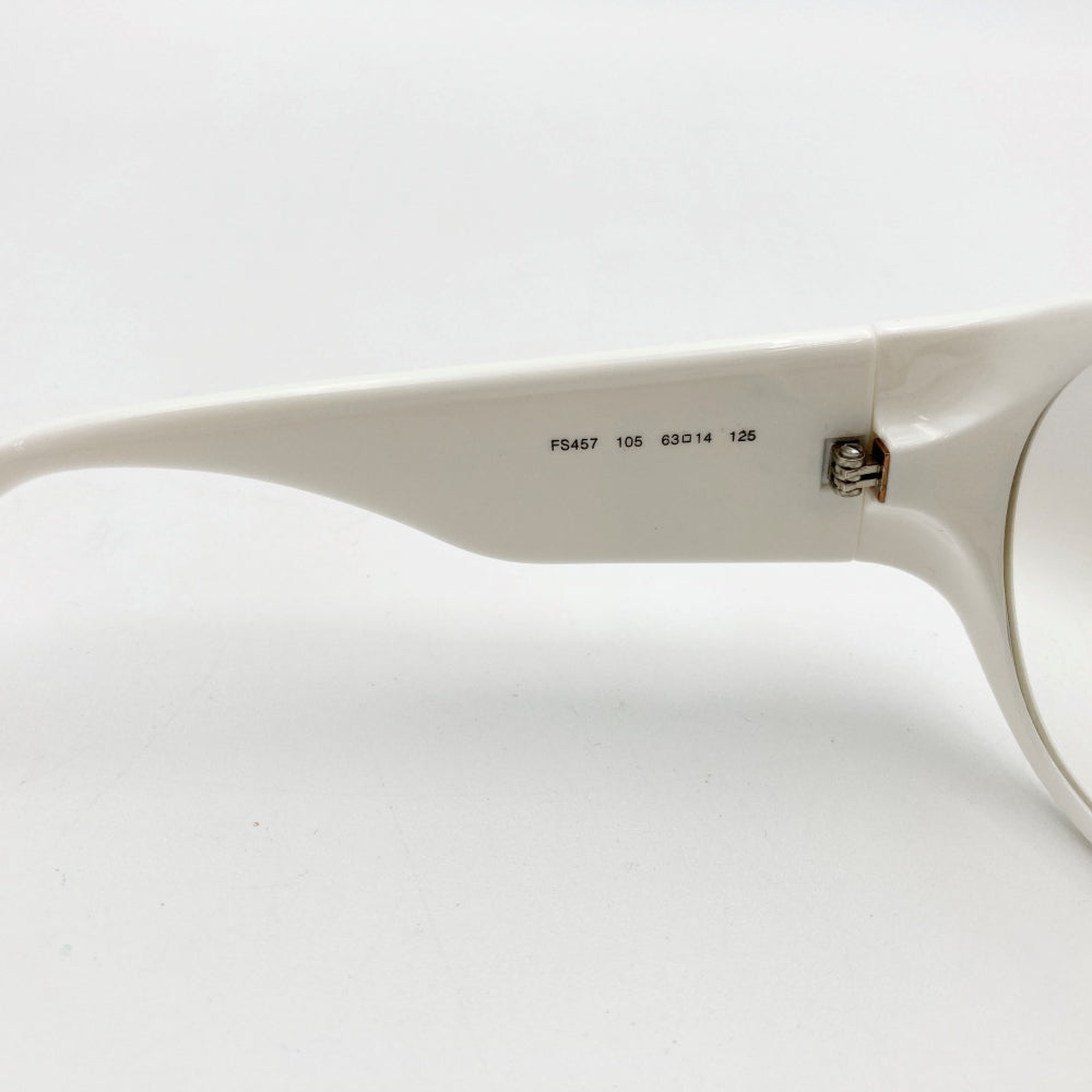 FENDI フェンディ FS457 105 63 □ 14 125 サングラス グラデーションレンズ ホワイト FFロゴ 箱付き