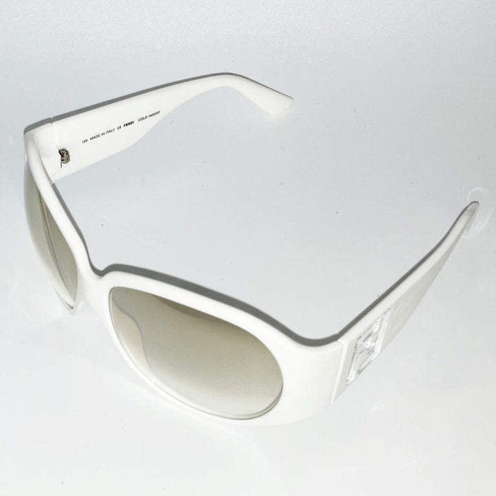 FENDI フェンディ FS457 105 63 □ 14 125 サングラス グラデーションレンズ ホワイト FFロゴ 箱付き