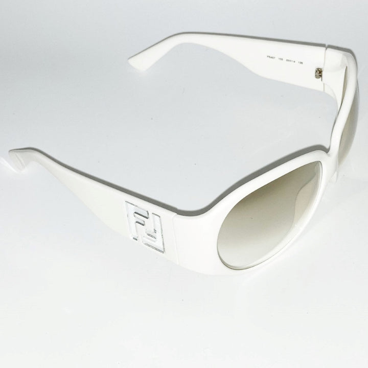 FENDI フェンディ FS457 105 63 □ 14 125 サングラス グラデーションレンズ ホワイト FFロゴ 箱付き