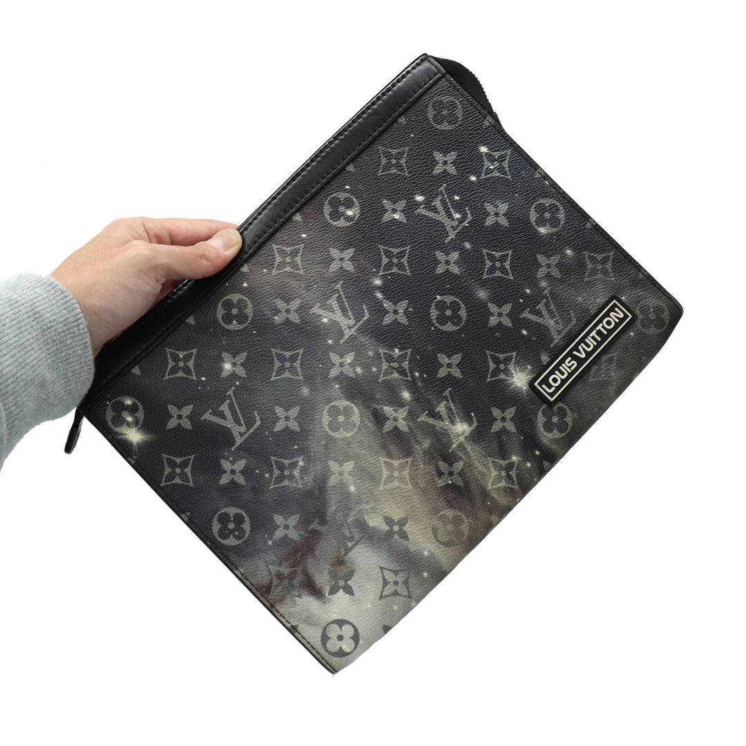 LOUIS VUITTON ルイ・ヴィトン M44448 ポシェット ヴォワヤージュMM クラッチバッグ モノグラムギャラクシー ブラック