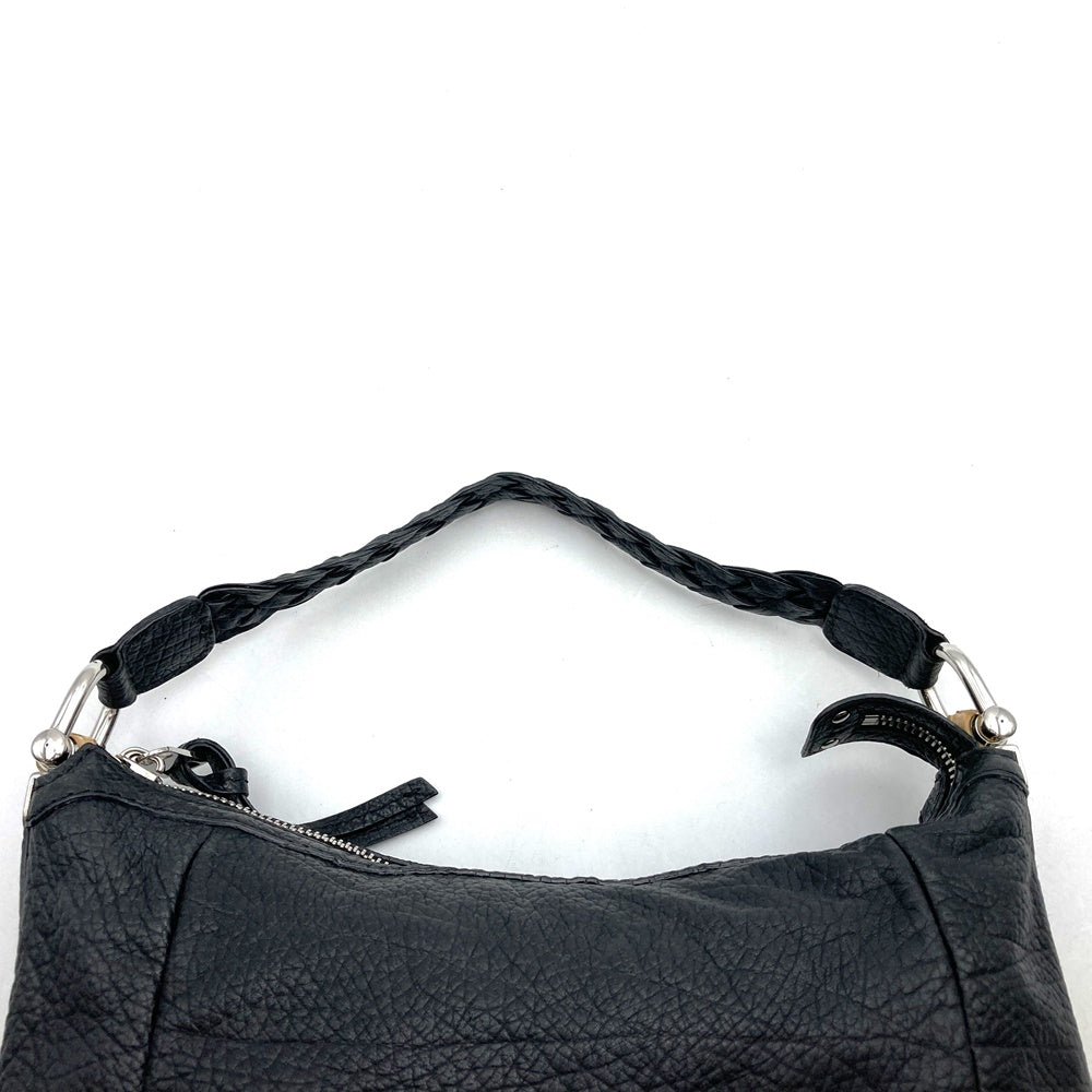 GUCCI グッチ 257090 ハンドバッグ ショルダーバッグ バンブー 編み込みハンドル レザー ブラック