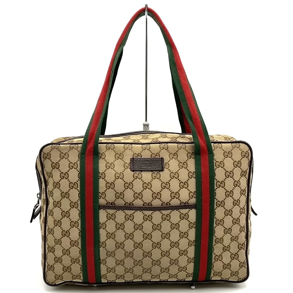 GUCCI グッチ 189753 GGキャンバス シェリー トートバッグ ショルダーバッグ ブラウン