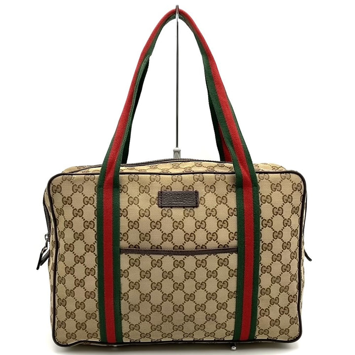 GUCCI グッチ 189753 GGキャンバス シェリー トートバッグ ショルダーバッグ ブラウン