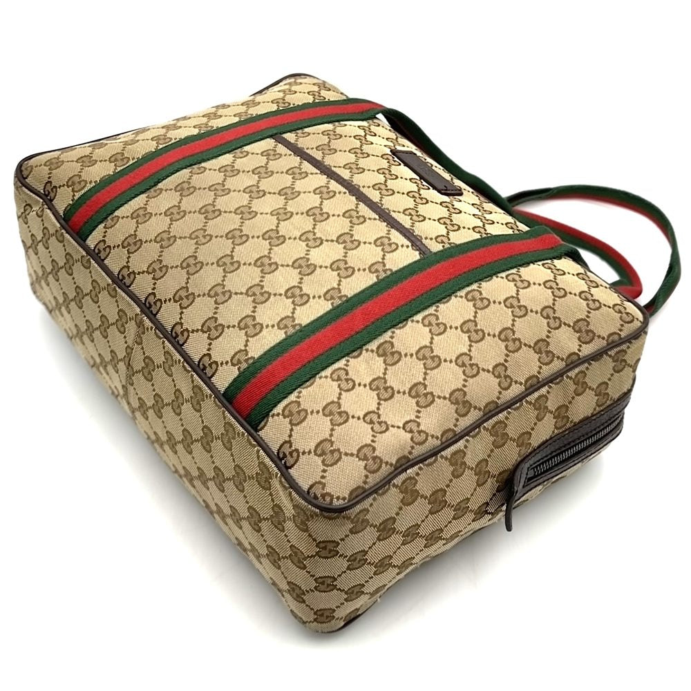 GUCCI グッチ 189753 GGキャンバス シェリー トートバッグ ショルダーバッグ ブラウン