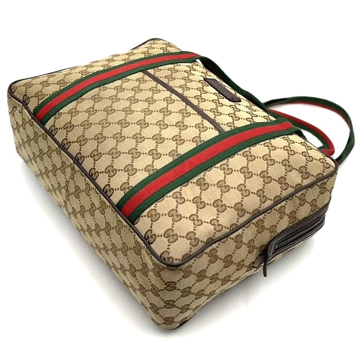 GUCCI グッチ 189753 GGキャンバス シェリー トートバッグ ショルダーバッグ ブラウン