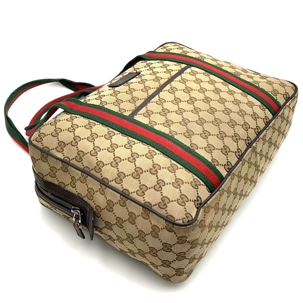 GUCCI グッチ 189753 GGキャンバス シェリー トートバッグ ショルダーバッグ ブラウン