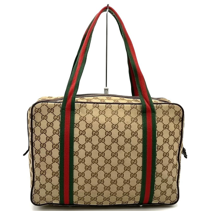 GUCCI グッチ 189753 GGキャンバス シェリー トートバッグ ショルダーバッグ ブラウン