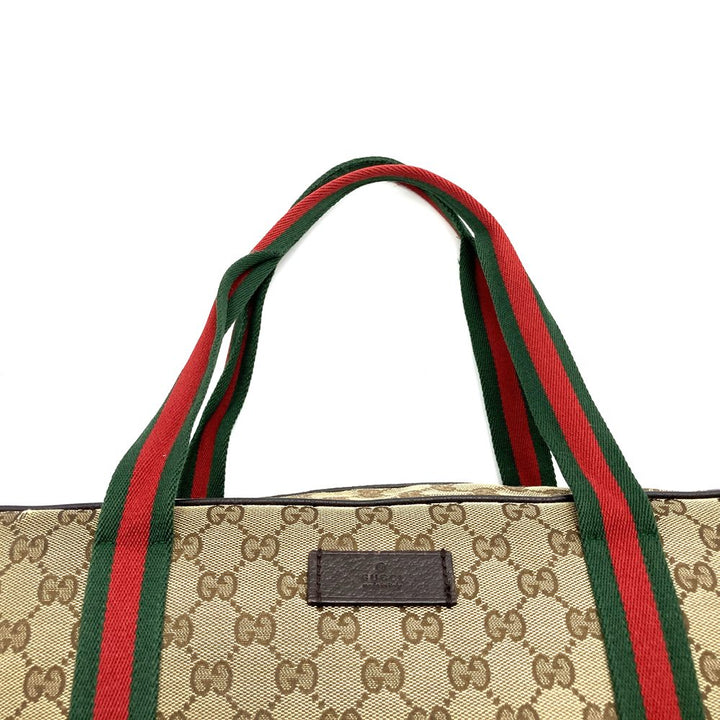 GUCCI グッチ 189753 GGキャンバス シェリー トートバッグ ショルダーバッグ ブラウン