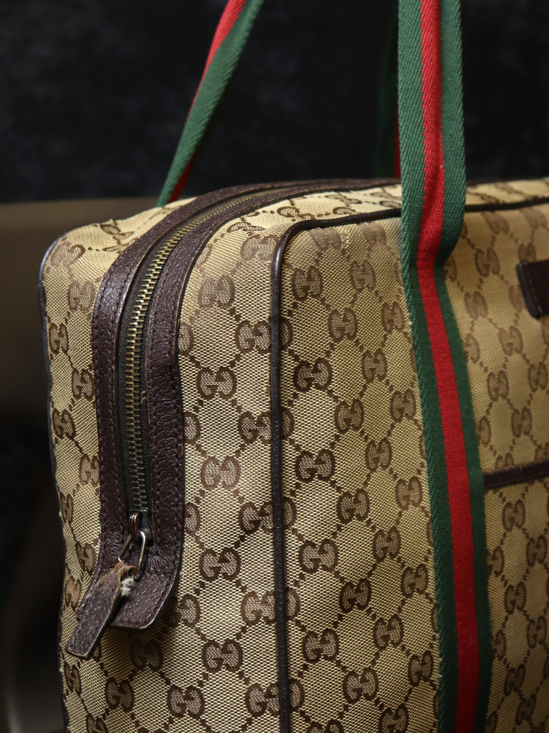 GUCCI グッチ 189753 GGキャンバス シェリー トートバッグ ショルダーバッグ ブラウン