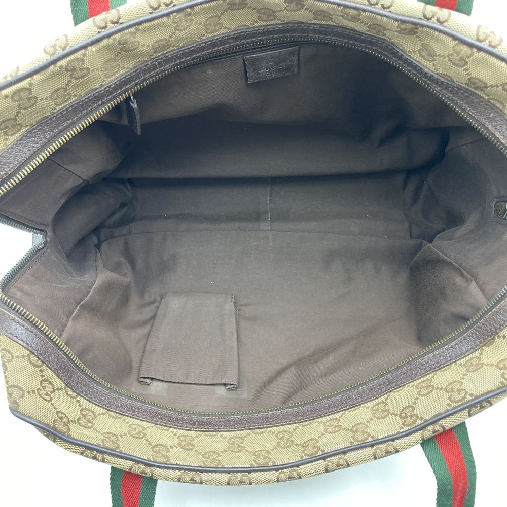 GUCCI グッチ 189753 GGキャンバス シェリー トートバッグ ショルダーバッグ ブラウン