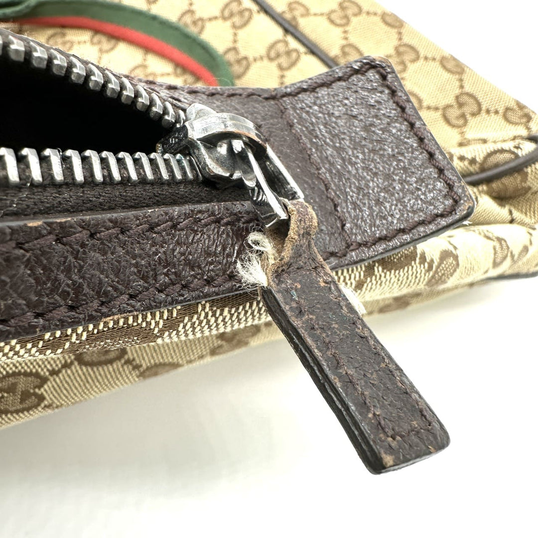 GUCCI グッチ 189753 GGキャンバス シェリー トートバッグ ショルダーバッグ ブラウン