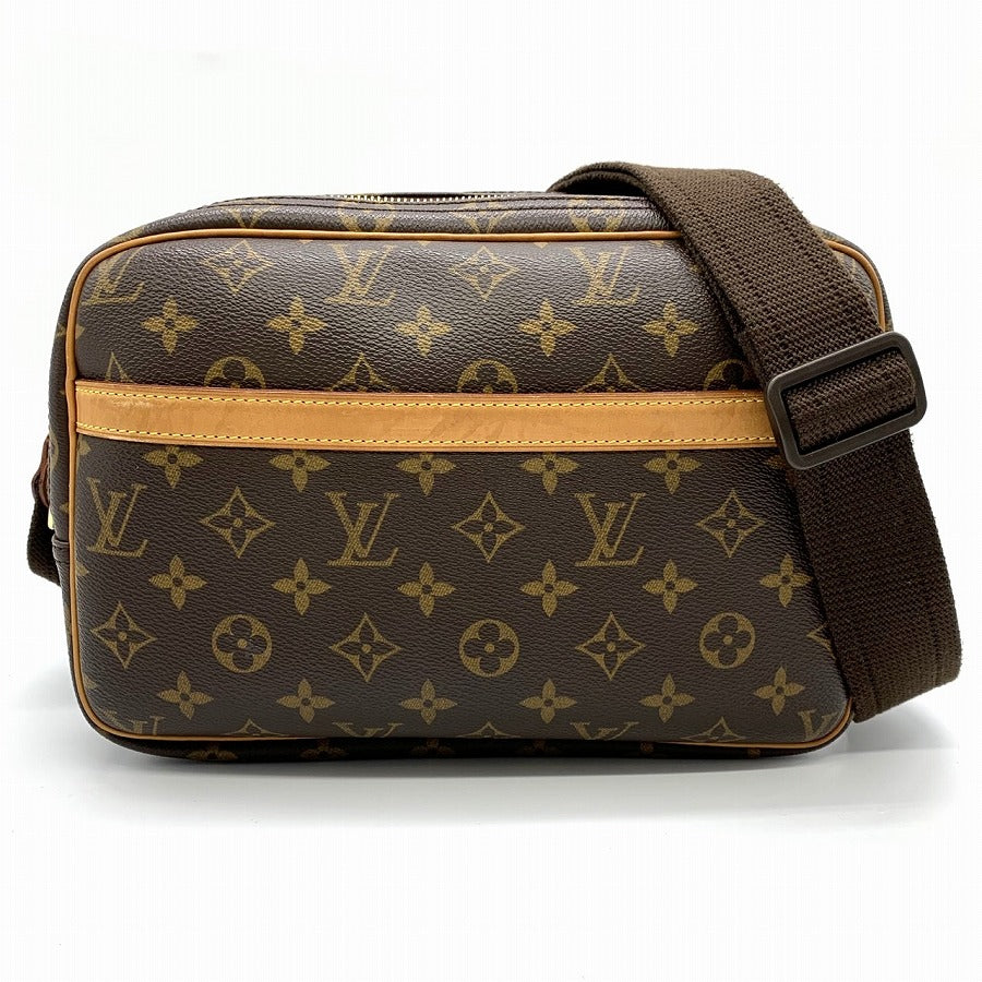 ルイ・ヴィトン M45254 リポーターPM 斜め掛けショルダーバッグ ブラウン モノグラム LOUIS VUITTON