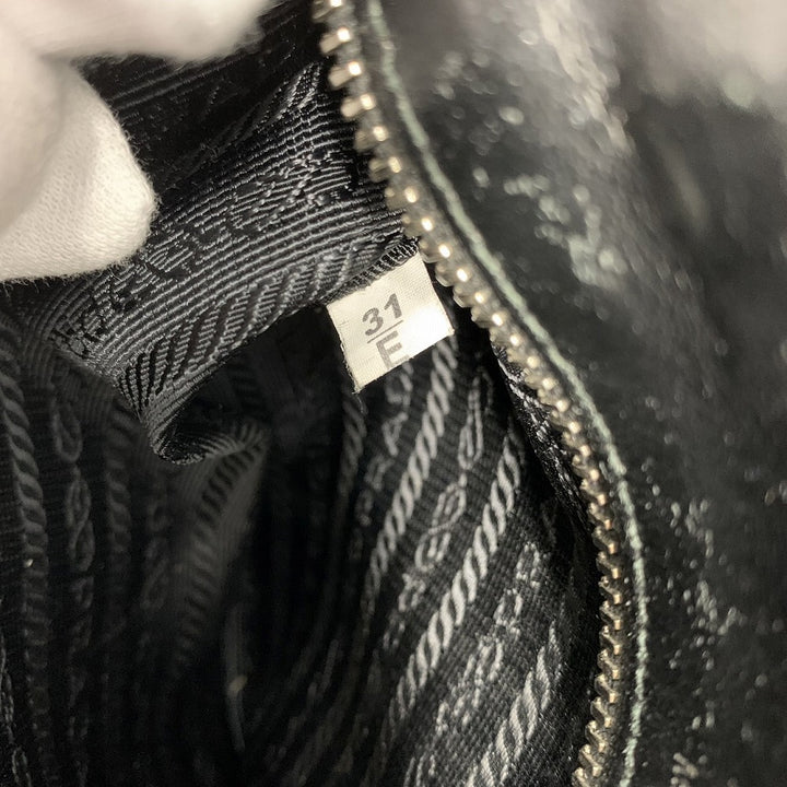 PRADA プラダ ダイアグラム ハンドバッグ ショルダーバッグ 2way 斜め掛け レザー ブラック 黒 ブランド
