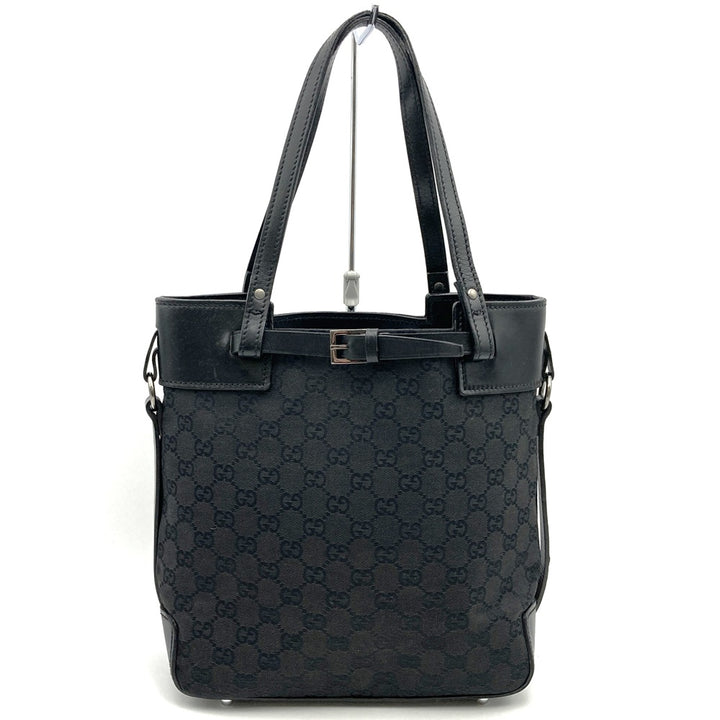 GUCCI グッチ 107757 ハンドバッグ トートバッグ GGキャンバス 黒 ブラック
