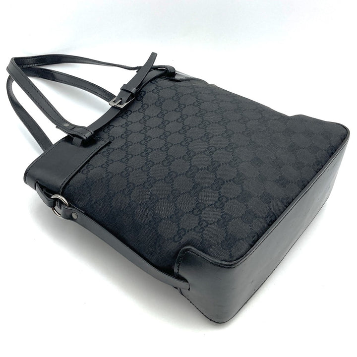 GUCCI グッチ 107757 ハンドバッグ トートバッグ GGキャンバス 黒 ブラック
