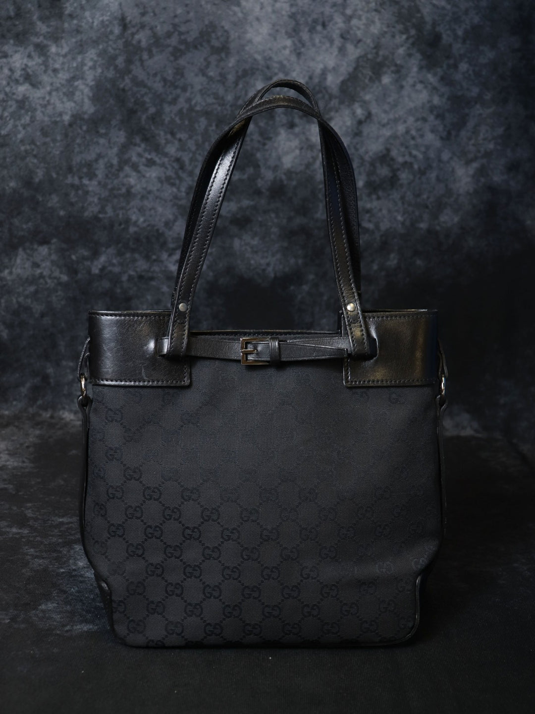 GUCCI グッチ 107757 ハンドバッグ トートバッグ GGキャンバス 黒 ブラック
