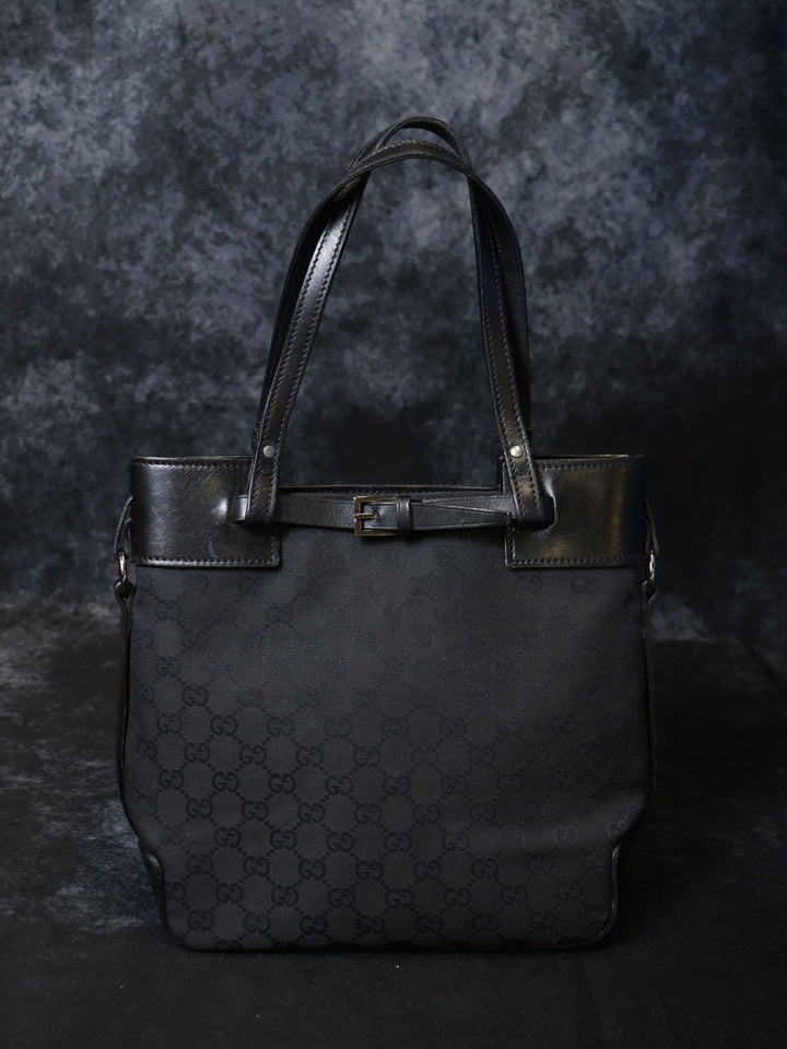 GUCCI グッチ 107757 ハンドバッグ トートバッグ GGキャンバス 黒 ブラック