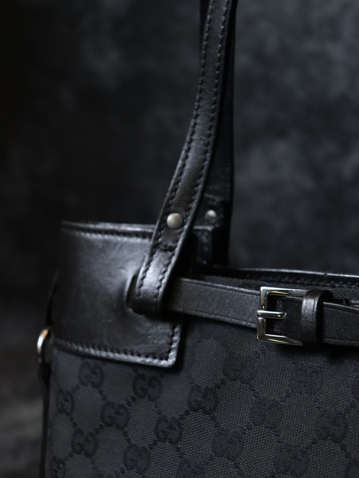 GUCCI グッチ 107757 ハンドバッグ トートバッグ GGキャンバス 黒 ブラック