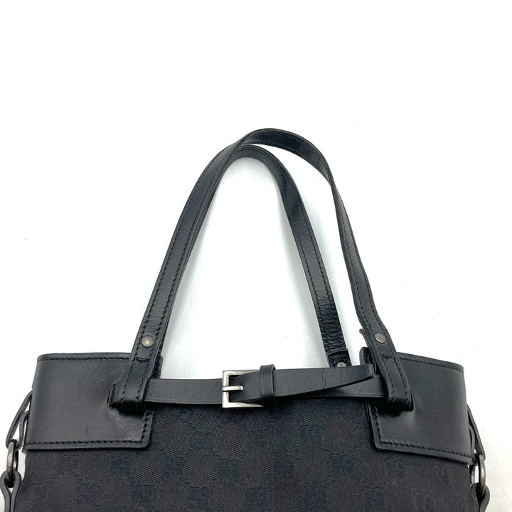 GUCCI グッチ 107757 ハンドバッグ トートバッグ GGキャンバス 黒 ブラック