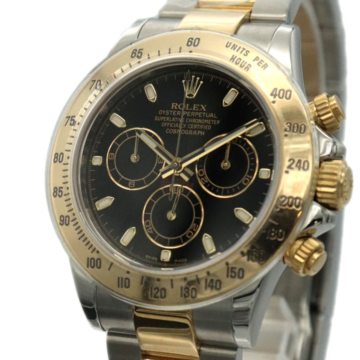 美品 ROLEX ロレックス コスモグラフ デイトナ 116523 K18YG 腕時計 自動巻き ブラック