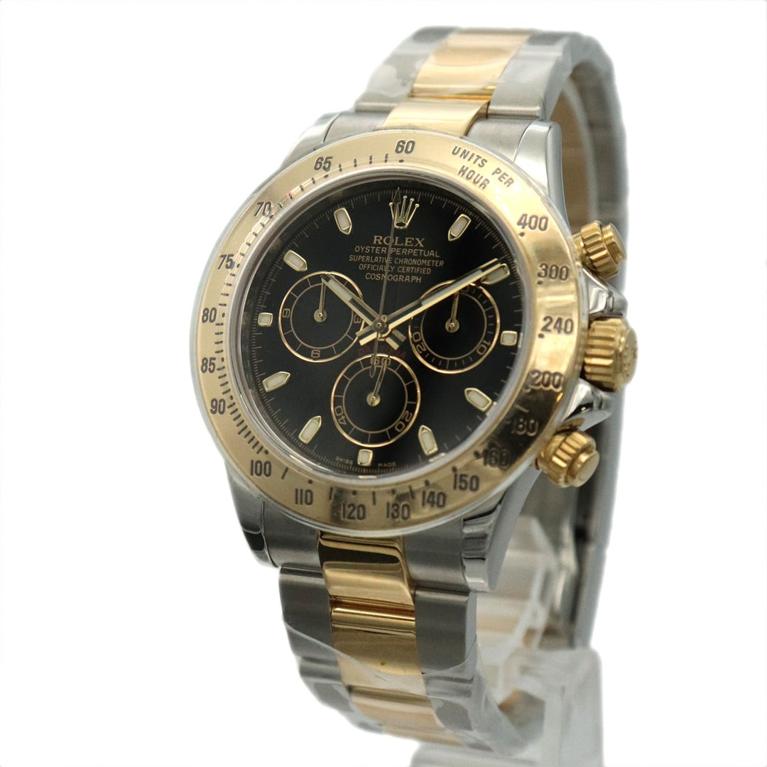 美品 ROLEX ロレックス コスモグラフ デイトナ 116523 K18YG 腕時計 自動巻き ブラック