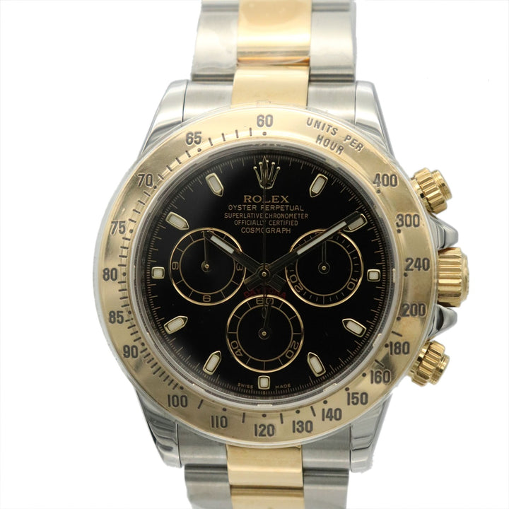 美品 ROLEX ロレックス コスモグラフ デイトナ 116523 K18YG 腕時計 自動巻き ブラック