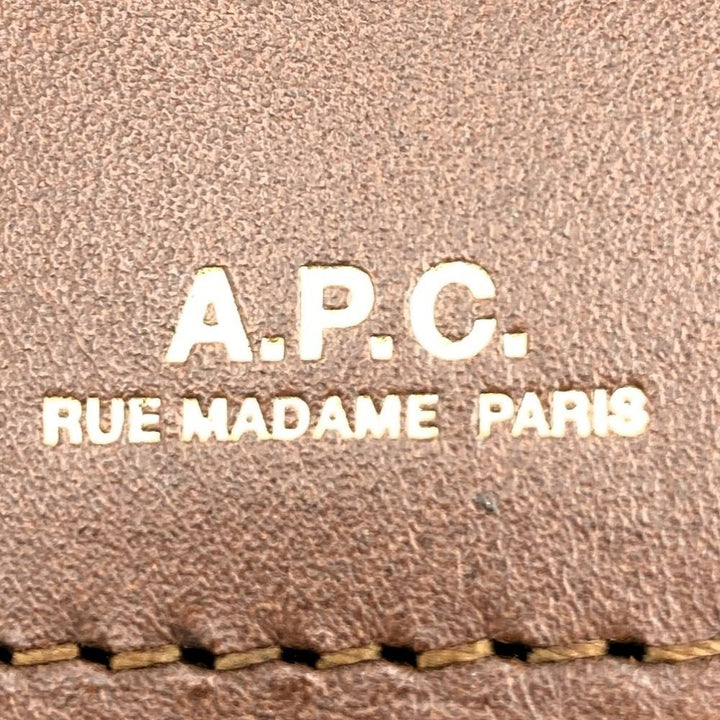 A.P.C. アーペーセー ジュネーヴ ミニ ショルダーバッグ ヴィンテージ レトロ 斜め掛け フラップ レザー ブラウン 茶
