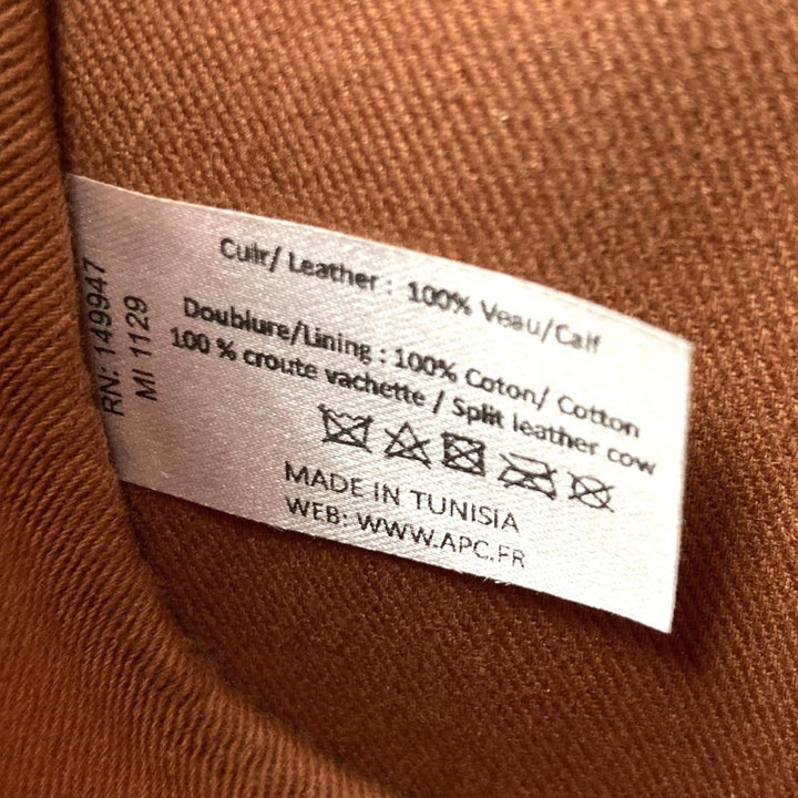 A.P.C. アーペーセー ジュネーヴ ミニ ショルダーバッグ ヴィンテージ レトロ 斜め掛け フラップ レザー ブラウン 茶