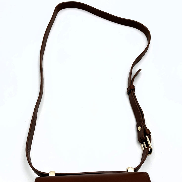 A.P.C. アーペーセー ジュネーヴ ミニ ショルダーバッグ ヴィンテージ レトロ 斜め掛け フラップ レザー ブラウン 茶