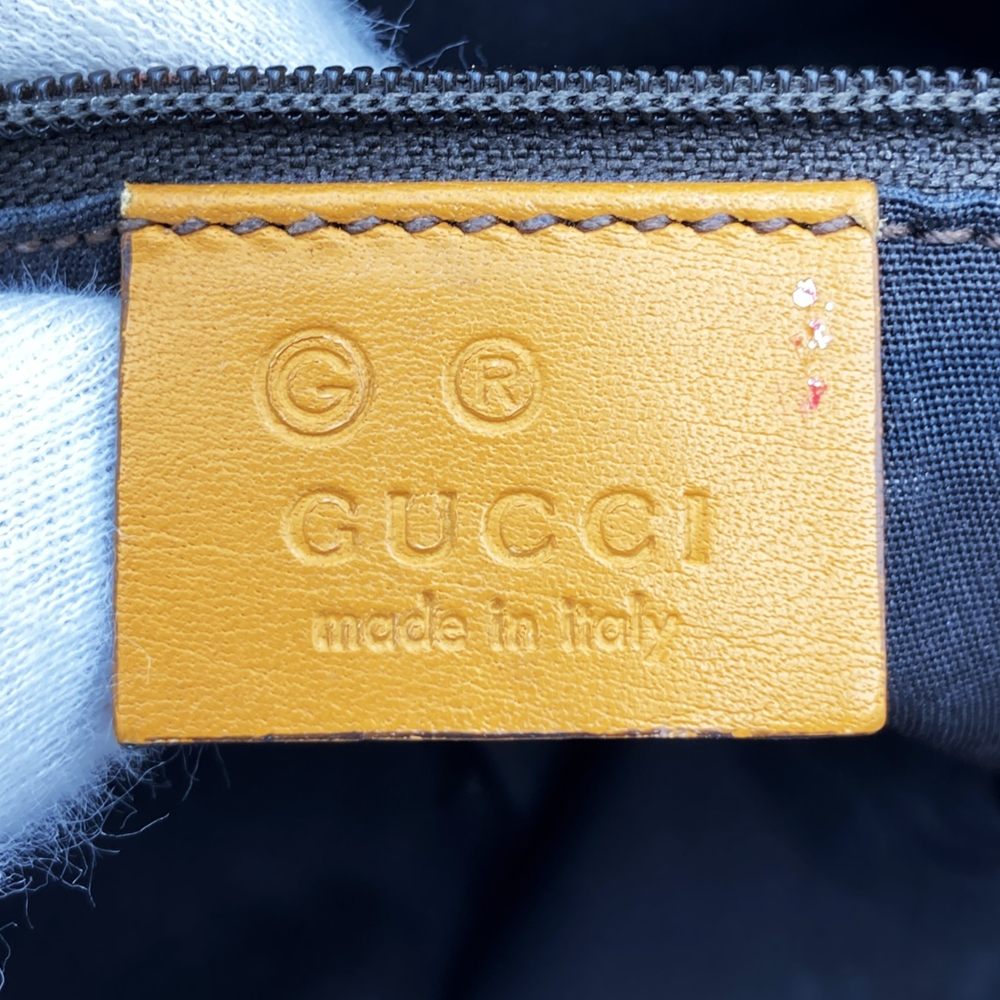 GUCCI グッチ 257250 フローラ トートバッグ ハンドバッグ フラワー キャンバス/レザー オレンジ ブラウン