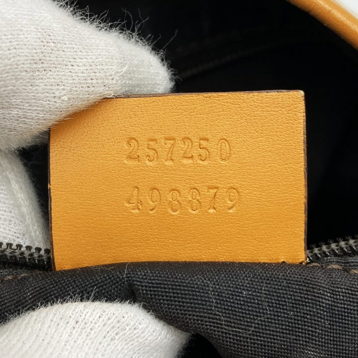 GUCCI グッチ 257250 フローラ トートバッグ ハンドバッグ フラワー キャンバス/レザー オレンジ ブラウン