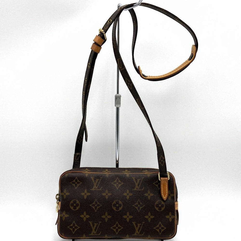 【ベタ無し】LOUIS VUITTON ルイ・ヴィトン M51828 マルリー バンドリエール ショルダーバッグ ブラウン モノグラムキャンバス PVC