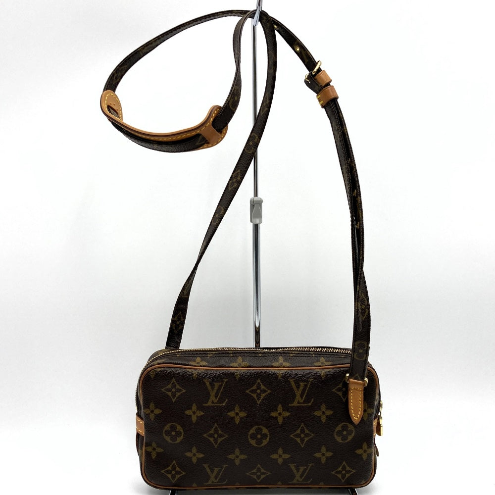 【ベタ無し】LOUIS VUITTON ルイ・ヴィトン M51828 マルリー バンドリエール ショルダーバッグ ブラウン モノグラムキャンバス PVC