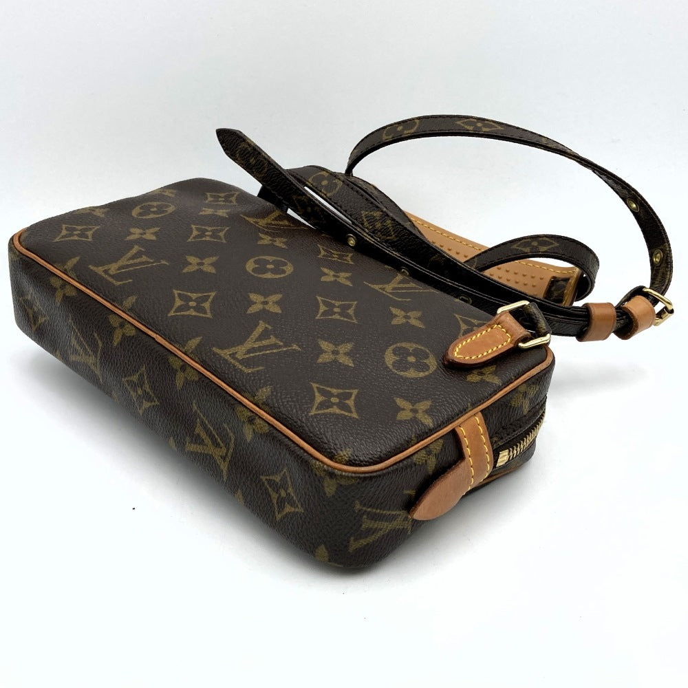 【ベタ無し】LOUIS VUITTON ルイ・ヴィトン M51828 マルリー バンドリエール ショルダーバッグ ブラウン モノグラムキャンバス PVC