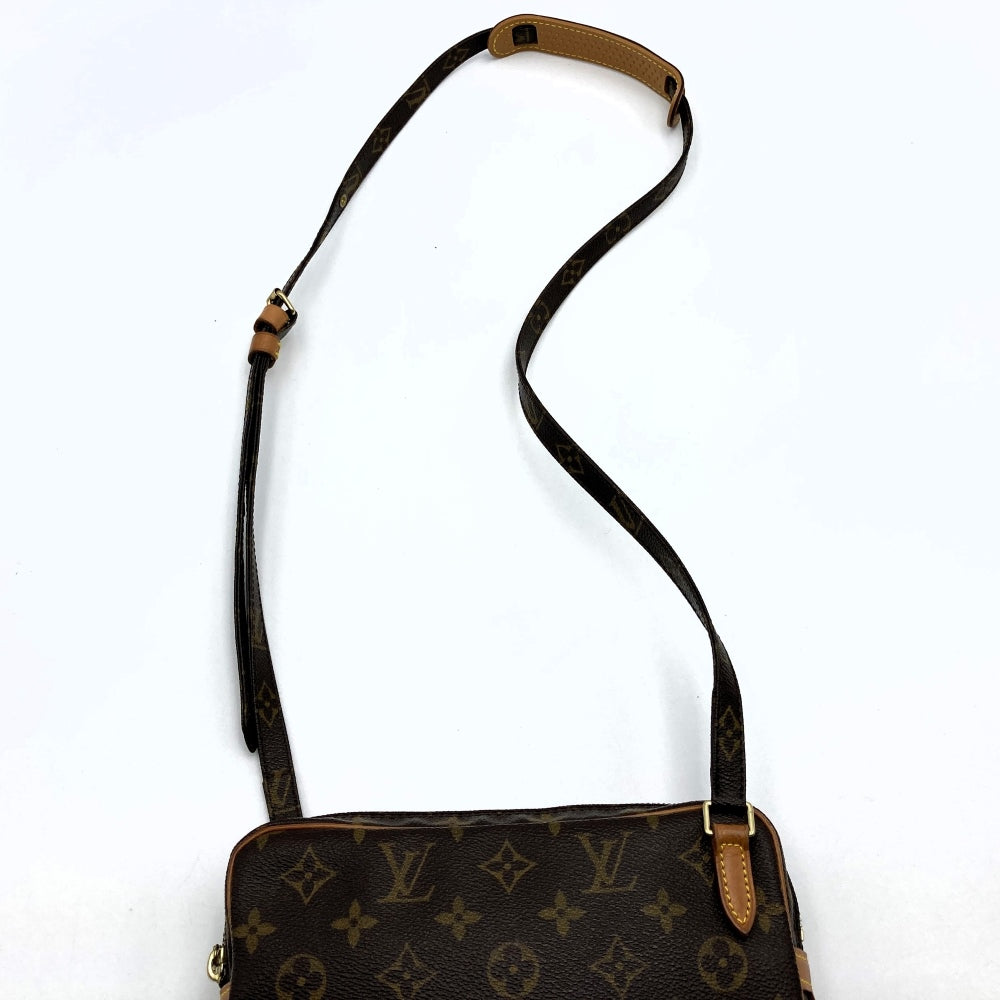 【ベタ無し】LOUIS VUITTON ルイ・ヴィトン M51828 マルリー バンドリエール ショルダーバッグ ブラウン モノグラムキャンバス PVC