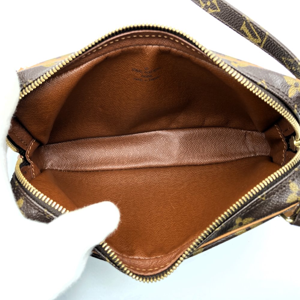 【ベタ無し】LOUIS VUITTON ルイ・ヴィトン M51828 マルリー バンドリエール ショルダーバッグ ブラウン モノグラムキャンバス PVC