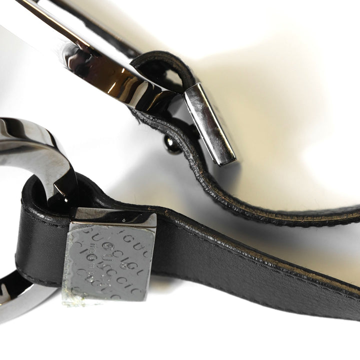 GUCCI グッチ 001 3746 ショルダーバッグ 巾着型 レザー ブラック