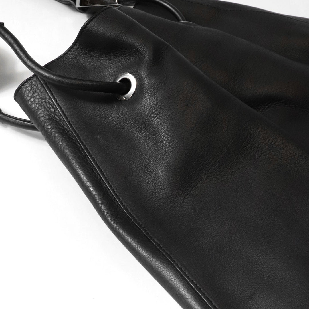 GUCCI グッチ 001 3746 ショルダーバッグ 巾着型 レザー ブラック