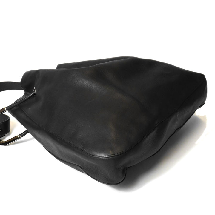 GUCCI グッチ 001 3746 ショルダーバッグ 巾着型 レザー ブラック
