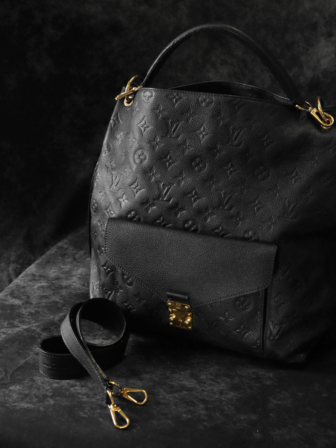 LOUIS VUITTON ルイ・ヴィトン M40808 アンプラントメティス ハンドバッグ ブラック モノグラムアンプラント