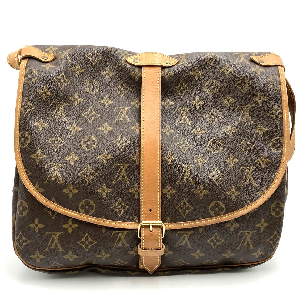 LOUIS VUITTON ルイ・ヴィトン M42256 ソミュール30 ショルダーバッグ ブラウン モノグラムキャンバス/レザー