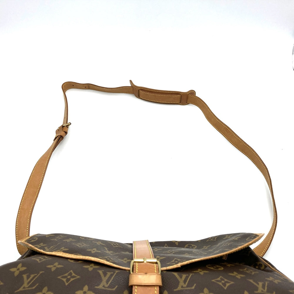 LOUIS VUITTON ルイ・ヴィトン M42256 ソミュール30 ショルダーバッグ ブラウン モノグラムキャンバス/レザー