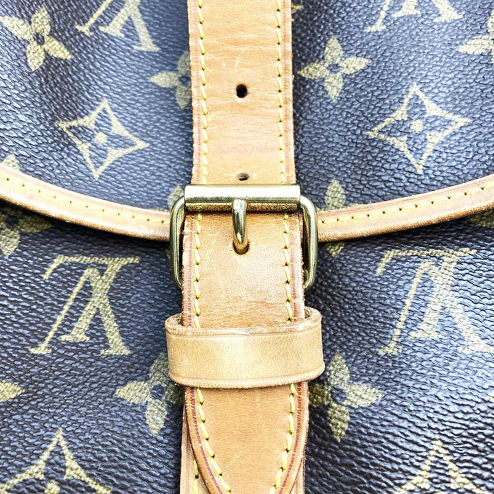 LOUIS VUITTON ルイ・ヴィトン M42256 ソミュール30 ショルダーバッグ ブラウン モノグラムキャンバス/レザー