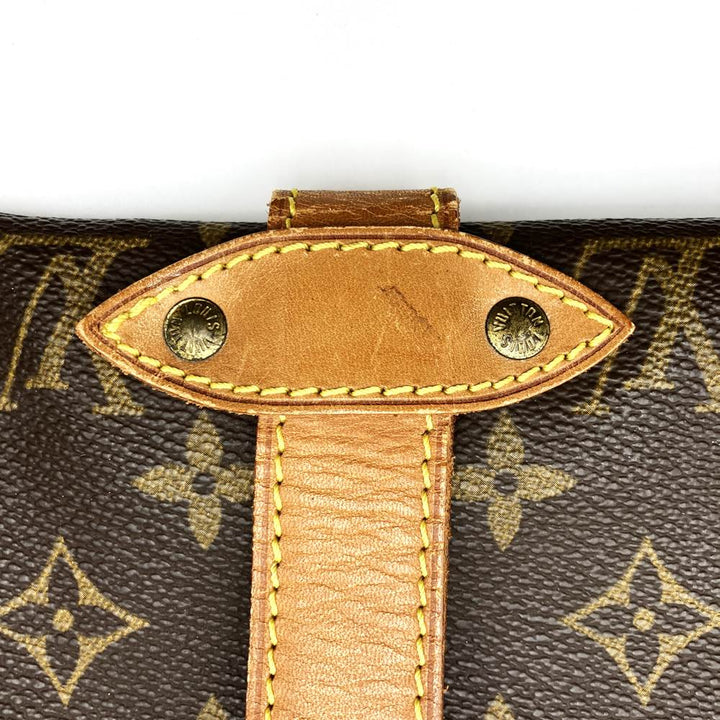 LOUIS VUITTON ルイ・ヴィトン M42256 ソミュール30 ショルダーバッグ ブラウン モノグラムキャンバス/レザー
