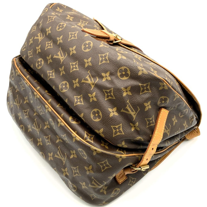 LOUIS VUITTON ルイ・ヴィトン M42256 ソミュール30 ショルダーバッグ ブラウン モノグラムキャンバス/レザー