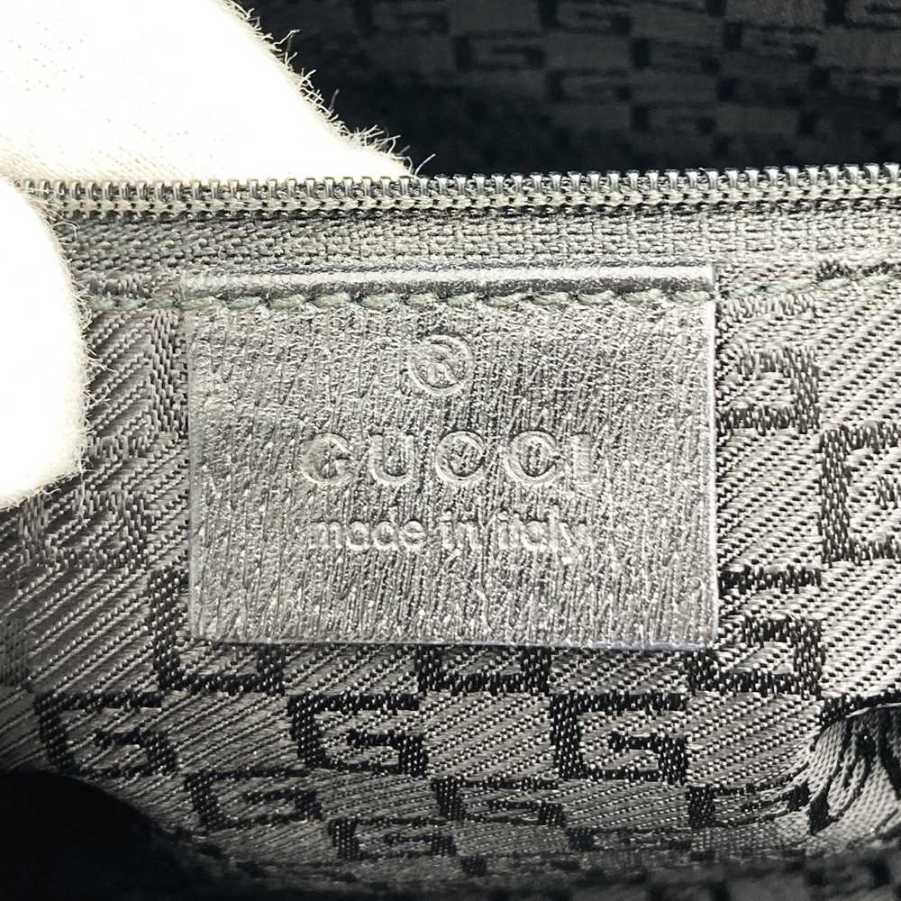 GUCCI グッチ 002 1109 Gロゴ トートバッグ キャンバス レザー ブラック