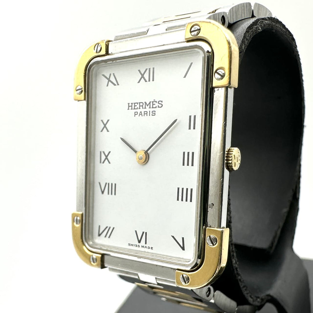 HERMES エルメス クロアジュール 腕時計 余りコマあり クォーツ SS シルバー ゴールド ヴィンテージ